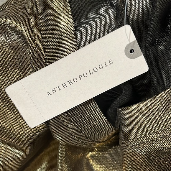 Porridge clothing gold shimmer‎ sheer top, size XXS, NWT - Picture 12 of 14